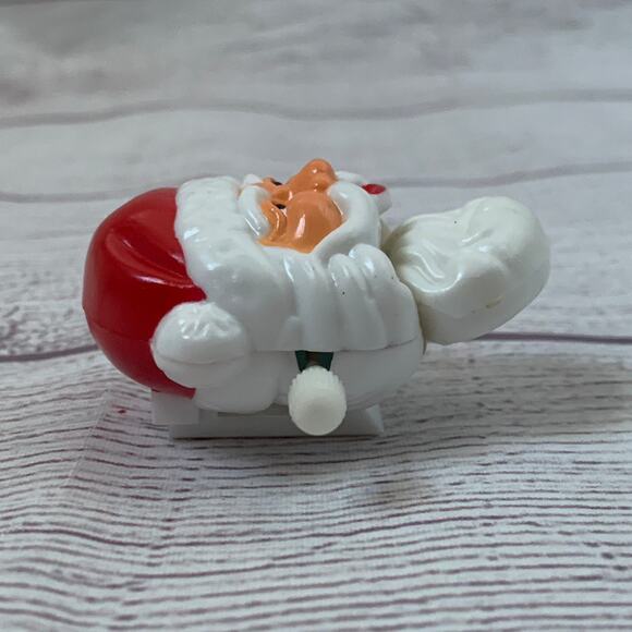 Vintage Santa Claus Wind Up Christmas Toy Moving Beard Clip On Lapel 2"H - Picture 4 of 11